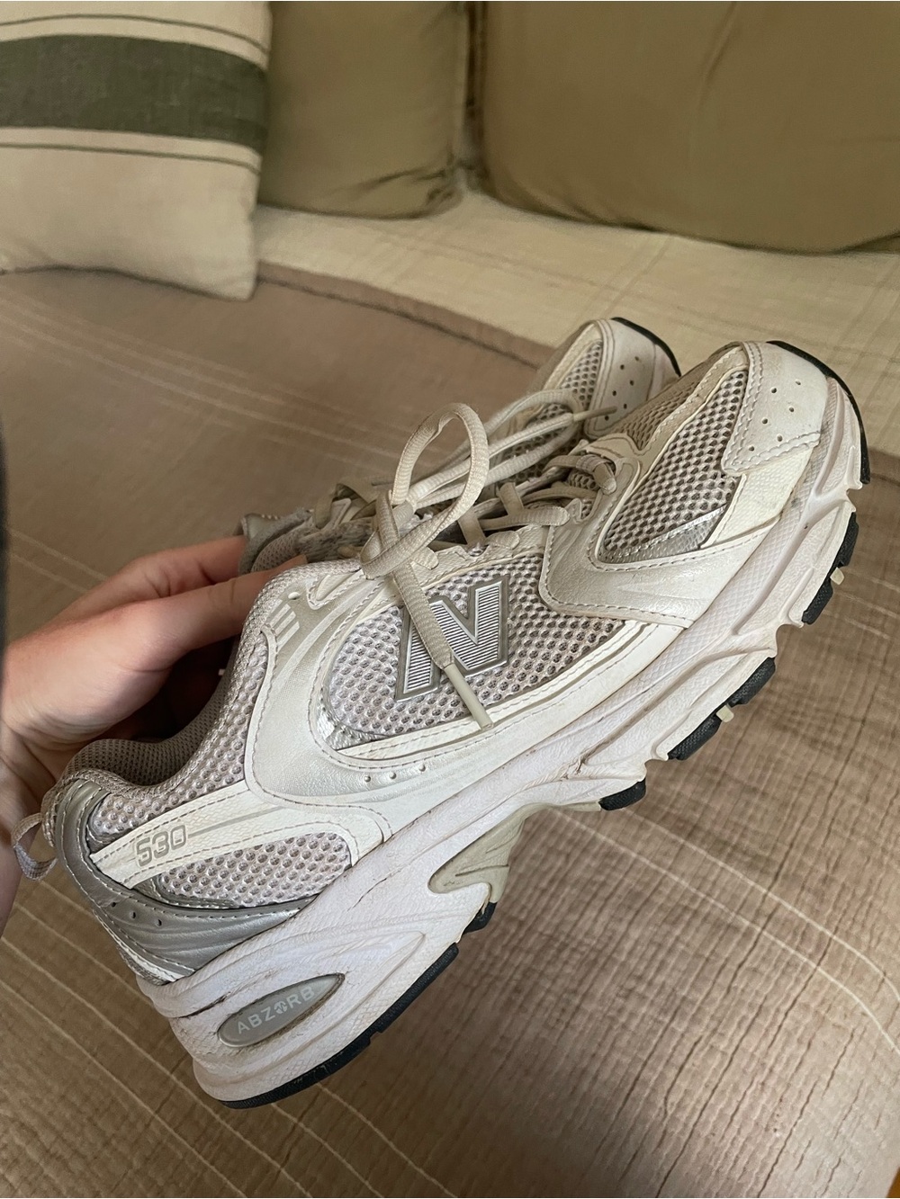 New Balance Women's 530 Sneakers in Cream and White